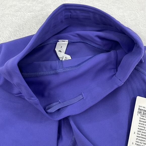 NWT Lululemon SenseKnit Running HR Short 10” Chai Purple Womens 2 - Picture 7 of 11